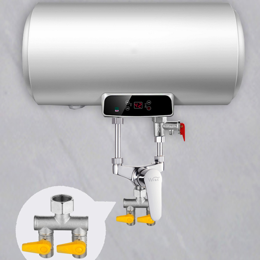 1/2 "Fittingen Alle Koperen Plating 3-Weg 4-Way Gasklep Hoek Ventiel Bal Boiler kraan Schakelaar Shunt Outlet Conversie