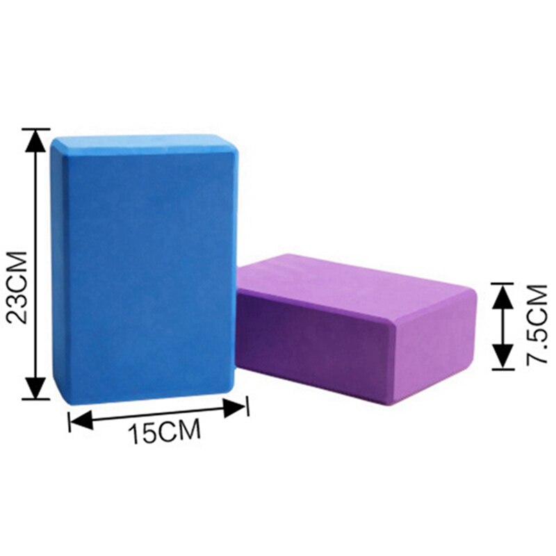 4PCS Gym Blocks Foam Brick Training Exercise Fitness Set Tool Yoga Bolster Pillow Cushion Stretching-Purple & Blue