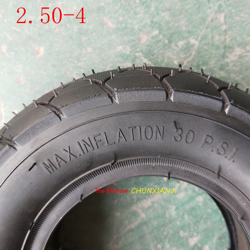 Tamaño 2,50-4 neumático de tubo interior 60/100-4 neumático de salida para Gas y Scooter Eléctrico bicicleta Válvula de Metal TR87 Scooter rueda de silla de ruedas
