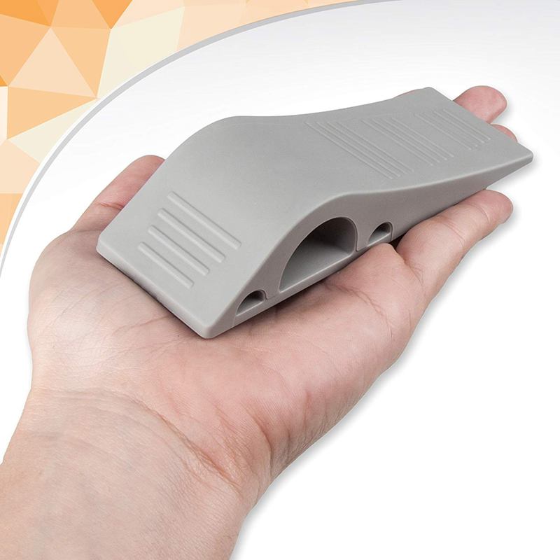 Deurstopper 2- pack set premium heavy duty deurstopper rubberen wig met decoratieve opberghouder - perfecte deurstopper als tochtstopper