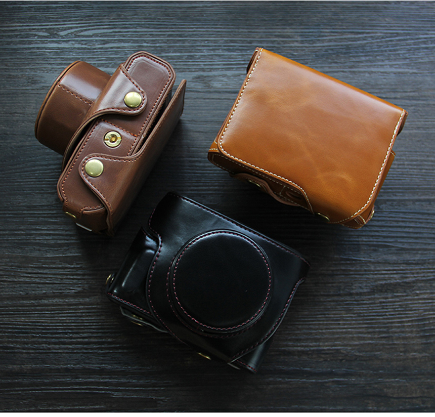 Olympus E-P7 Case Pu Lederen Camera Case Half Body Cover Base Luxe Camera Case Voor Olympus EP7 E-P7