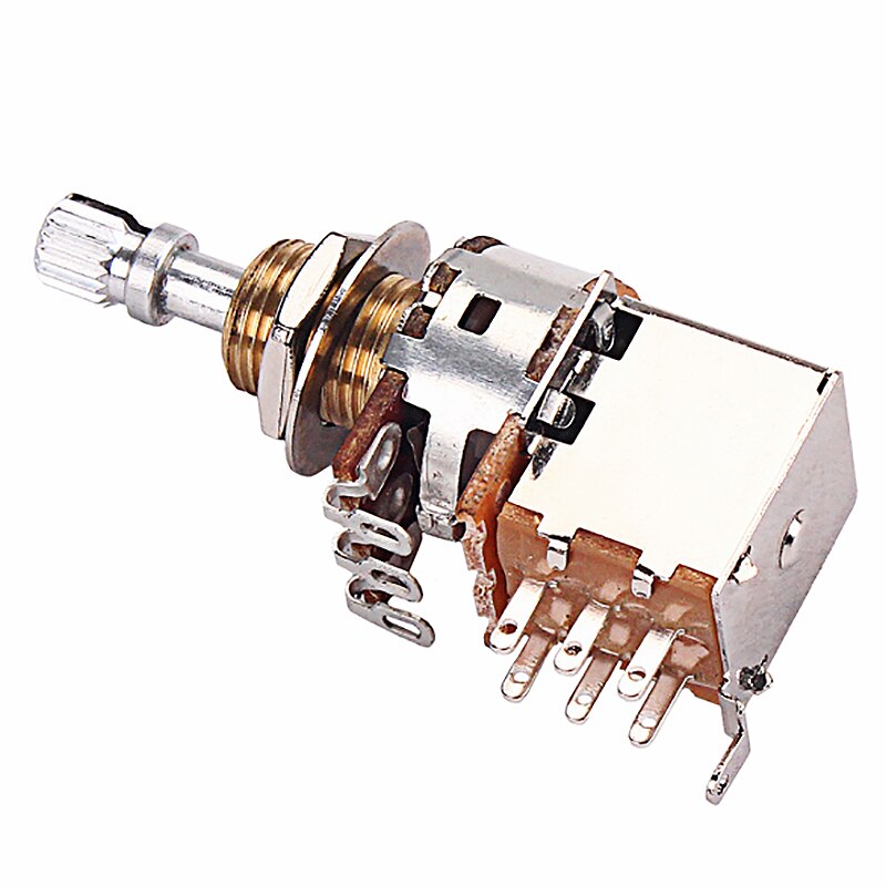 A500K Potentiometer Push Pull Switch Splined Dpdt Pot Shaft 25Mm Electric Guitar Tone Volume Parts Guitar Parts & Accessories