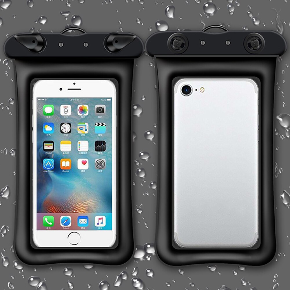 Vandtæt telefontaske universal mobiltelefon flydetaske svømmetaske tag billede under vand til iphone xs samsung huawei