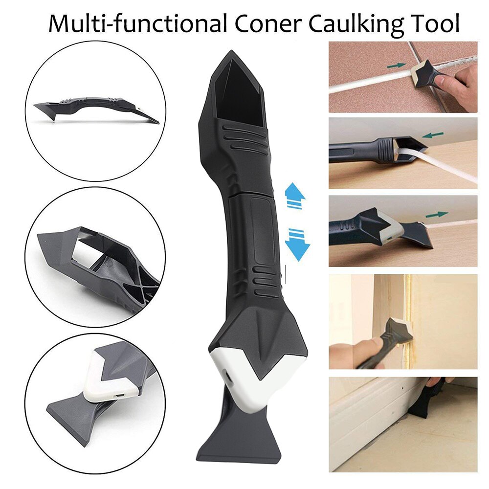 1Set Silicone Sealant Spreader Spatula Scraper Door Caulk Tool Kit Silicone Sealant Tool Window Caulking Finishing Sealant Grout