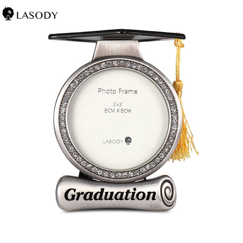 Lady Graduation Cap Picture Frame From Her Alloy Single-frame Metal Photo Frame Home Decor LASODY