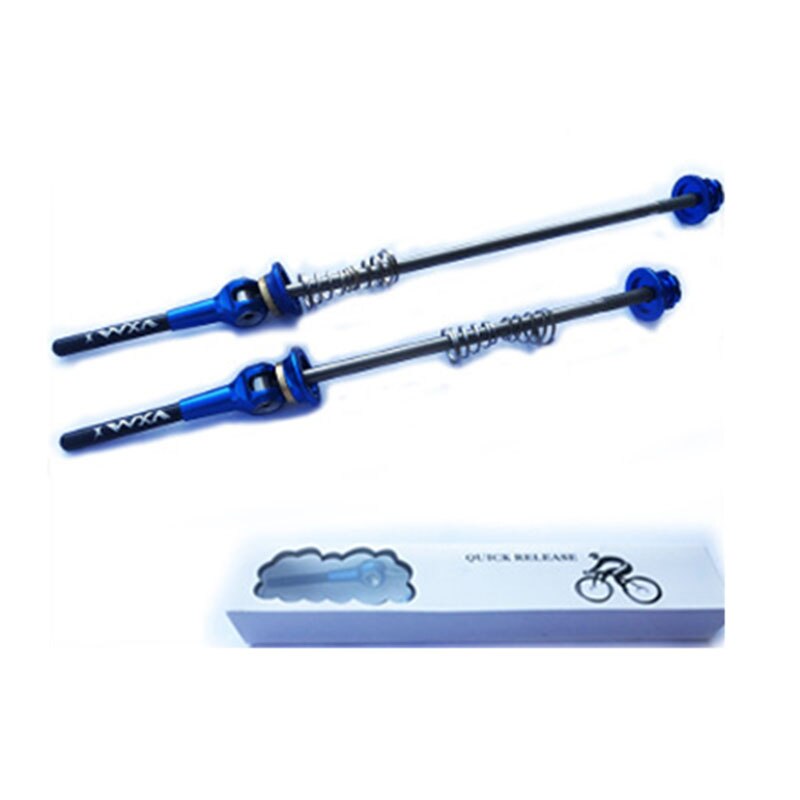 2 Pcs Mtb Racefiets Snelspanners Qr Hendel Wiel Set Vaststelling As Duurzaam: Blue