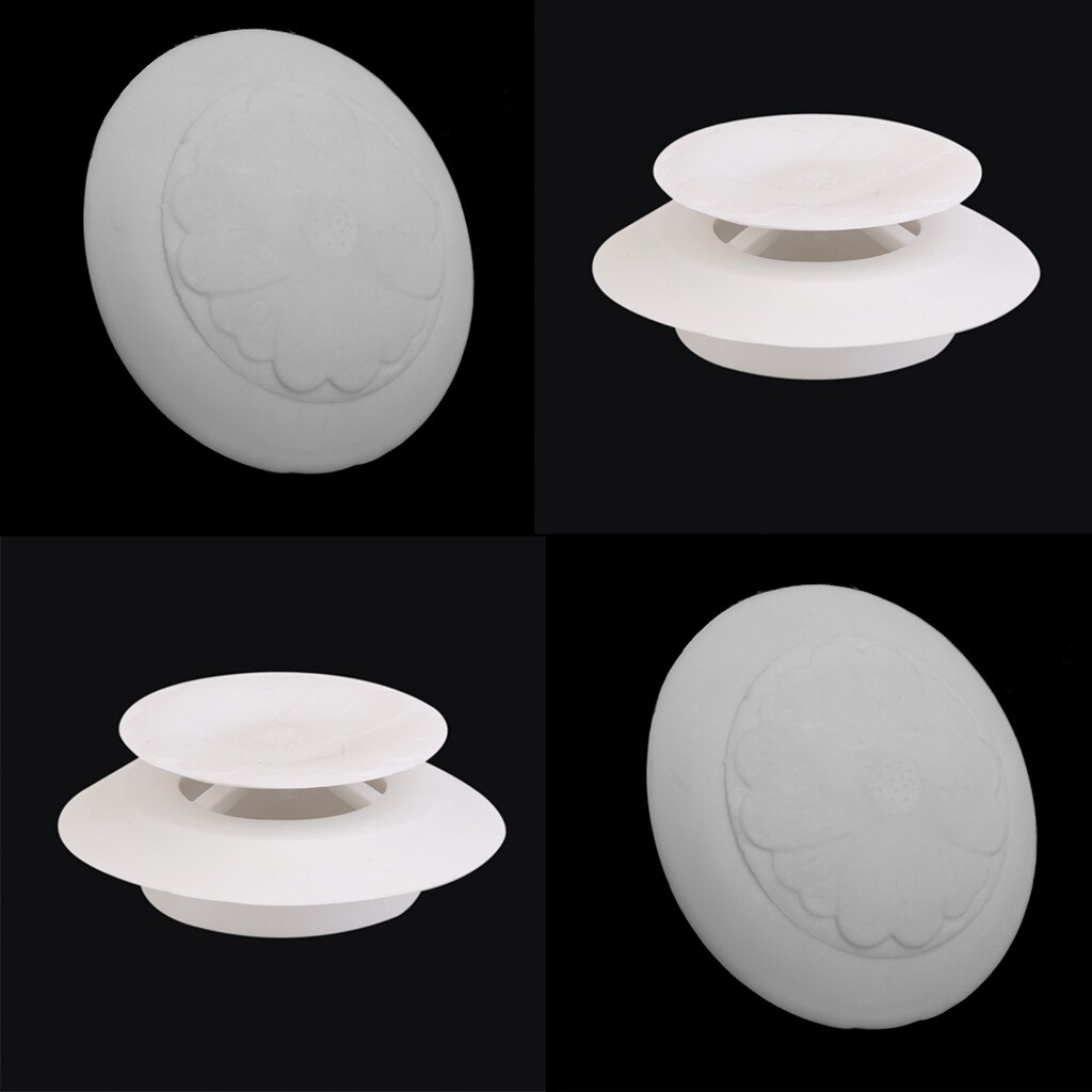 White Rubber Plug Pop Up Stopper Block for Kitchen Bathroom Bathtub Drainage, Pack of 4