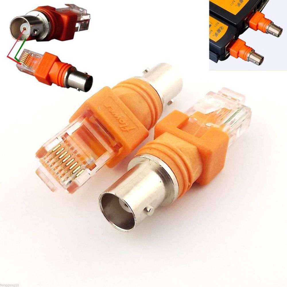 Accessories 1Pc Cable Connector Barrel Coupler Computer Cables Coaxial Connectors BNC Female To RJ45 Male Adapter RJ45 To RF
