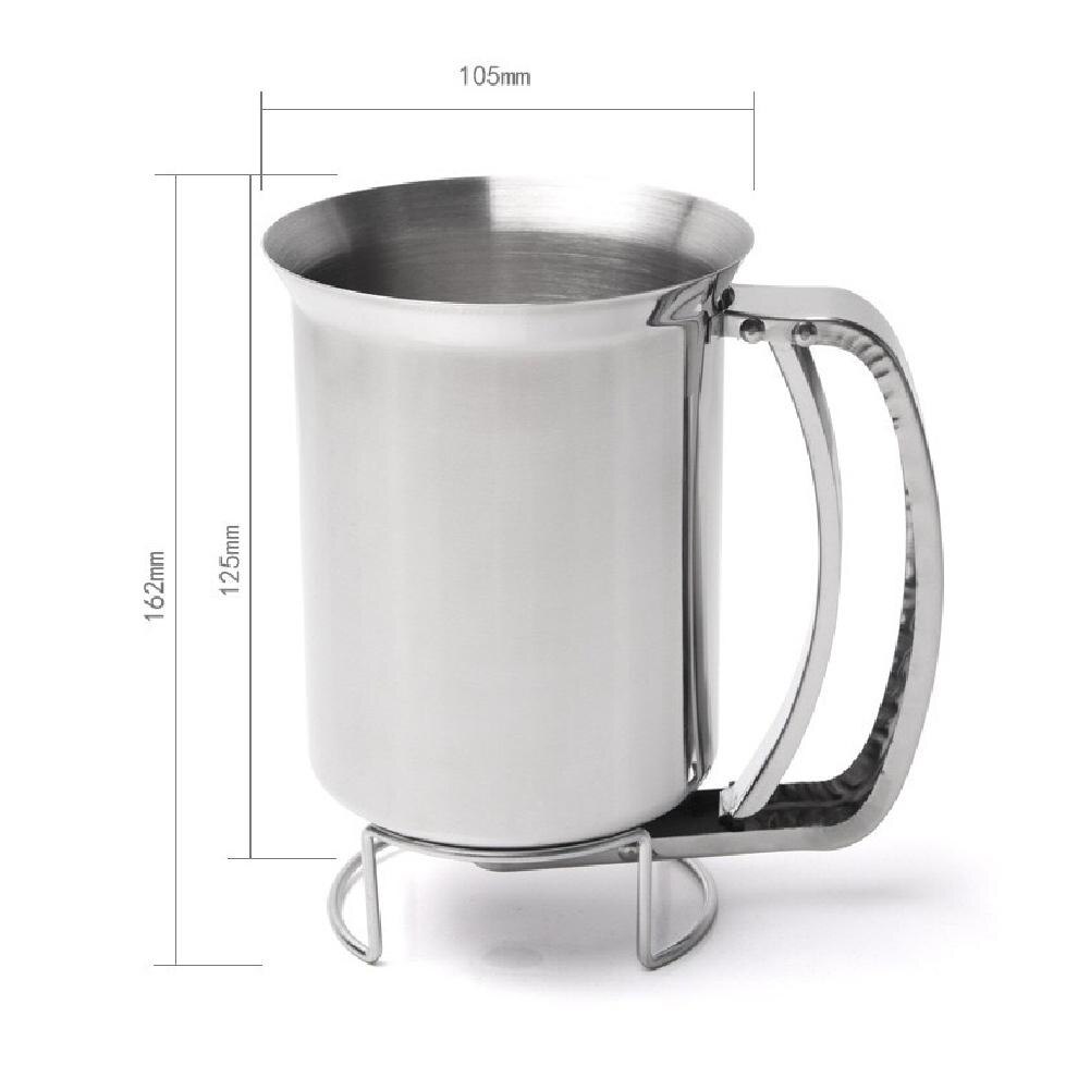 AsyPets Pancake Batter Dispenser Stainless Steel Handheld Pancake Batter Funnel Kitchen Tool for Baking