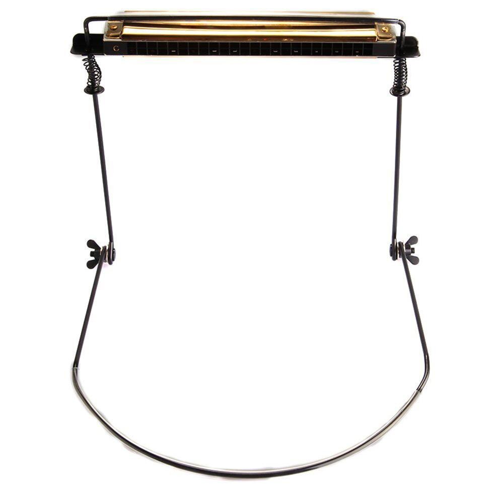Soporte ajustable para colgar en el cuello, accesorio de Metal para armónica con 10 agujeros