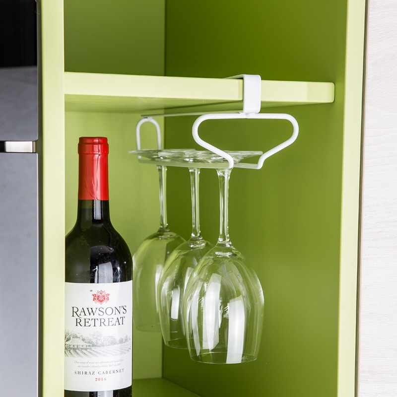 Sømfri vinglas holder hængende rack køkken bar væg hængende champagne vin rack glas kop holder opbevaring