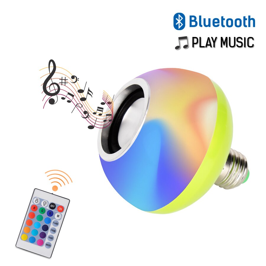 Dingdian Led Bluetooth Speaker Muziek Lamp 10W 110 V-265 V Draadloze Afstandsbediening Kleur Licht Lamp Rgb + Wit Bluetooth Geluid Lamp