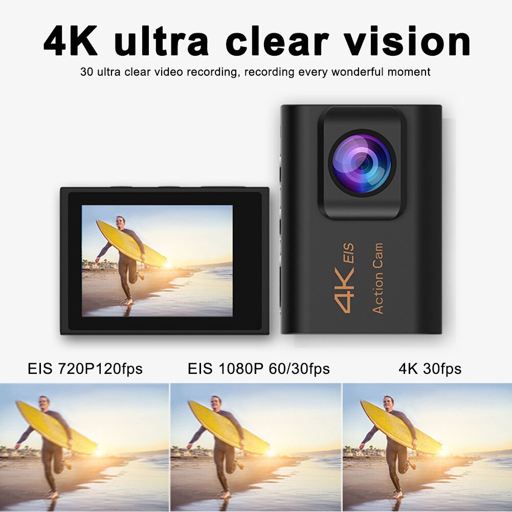 App Ondersteuning Abs Outdoor Eis Drie Axis Afstandsbediening Draagbare Sport Camera 4K Wifi Luchtfotografie Groothoek Intelligente