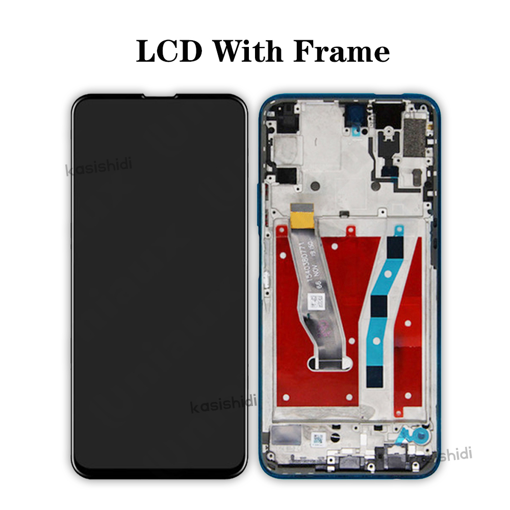6.59 '' lcd huawei honor 9x 9 x premium global edition stk -lx1 stk -l22 näyttö kosketusnäyttö digitizer kokoonpano ei/kehyksellä: Musta
