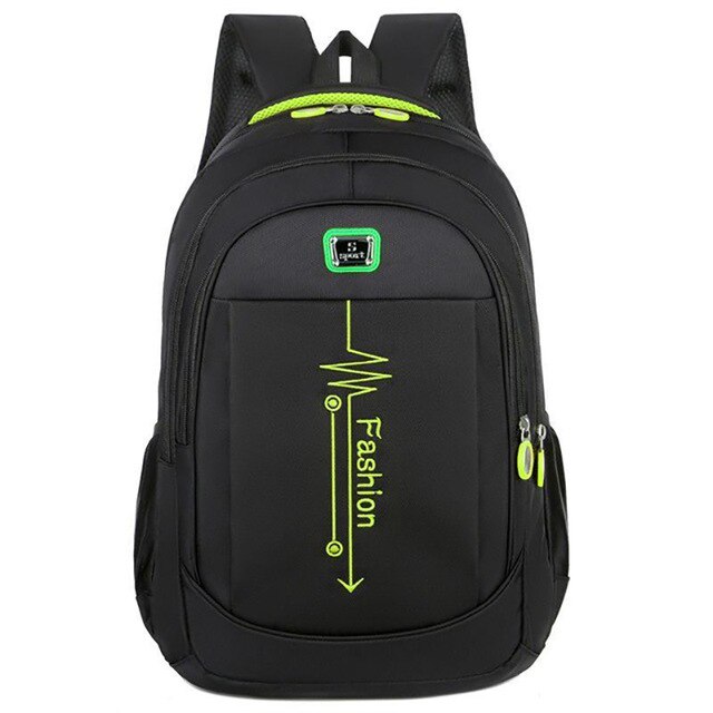 Casual Oxford Laptop Mochilas de Viagem para Adolescentes, Grande Capacidade Computer Bag, Fit para Notebook, Masculino Estudante, Novo: verde