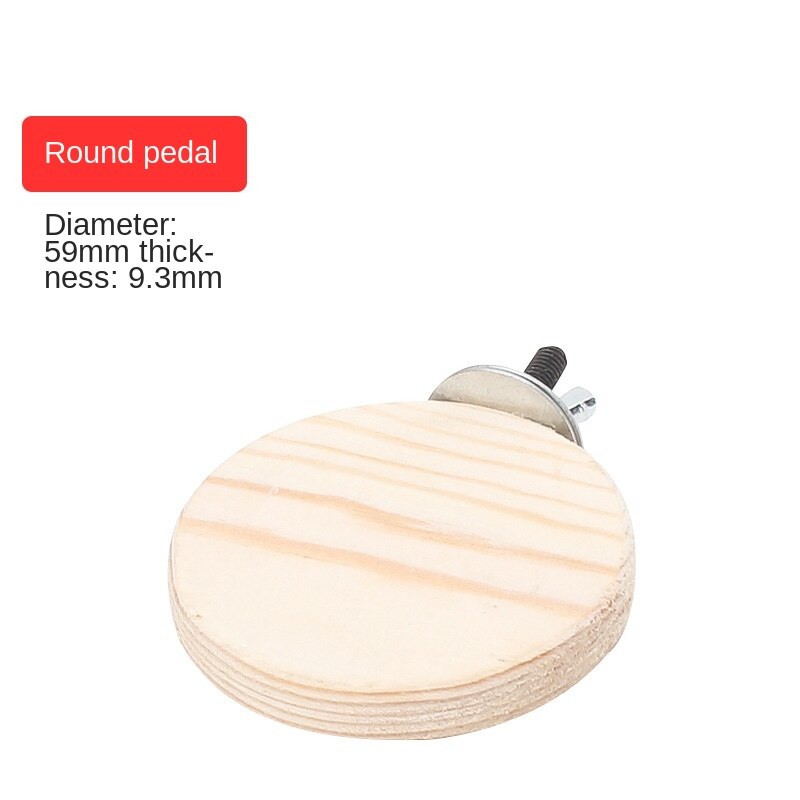 Plateau en bois pour perroquet, rond, Rectangle, plateau en bois, support, jouets en pin naturel, fournitures pour perche à oiseaux, tremplin ZA259: color1