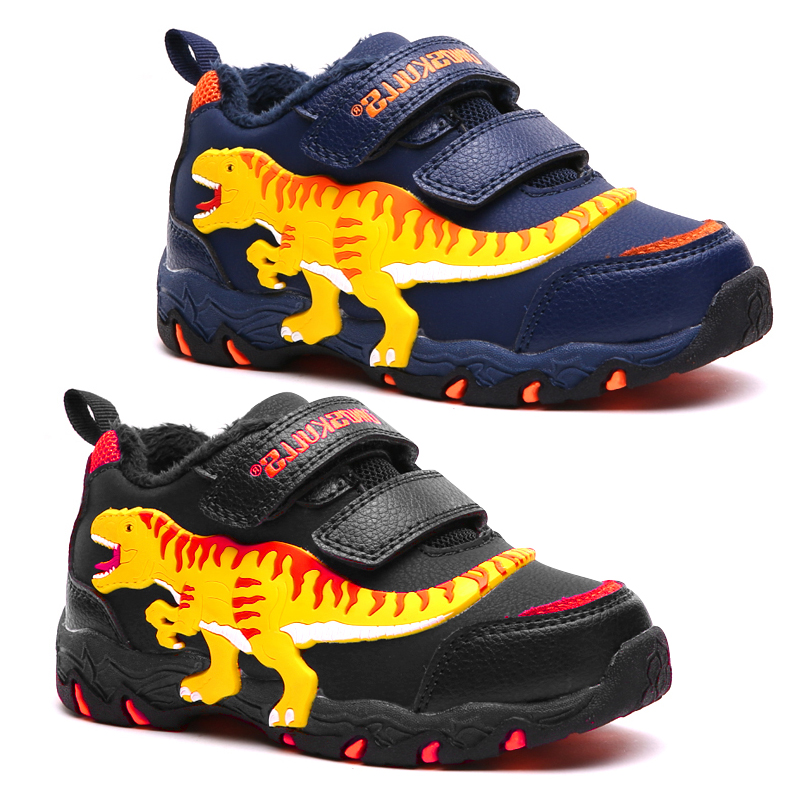 Dinoskulls Jongens Sneakers 3D Dinosaurus Fluwelen Kinderen Winter Schoenen Poorten Running Trainers Kinderen Sneeuw Baby Jongens Tennis Schoenen