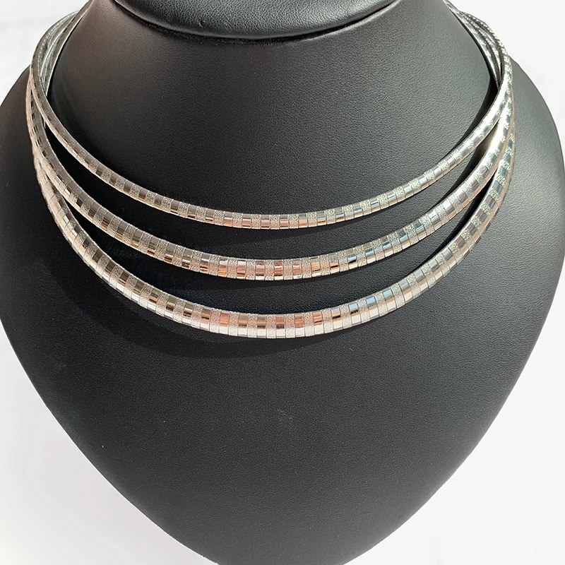 4 6 8Mm Rvs Choker Voor Vrouwen Kraag Kettingen Kettingen Stijl Snake Chain Voor Meisje