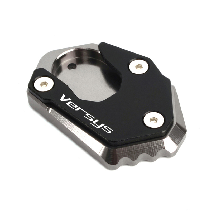 For versys 1000S VERSYS1000 SE X300 X250 motorcycle Accessories Kickstand Foot Side Stand Sidestand Extension Pad Support Plate: Dark Grey