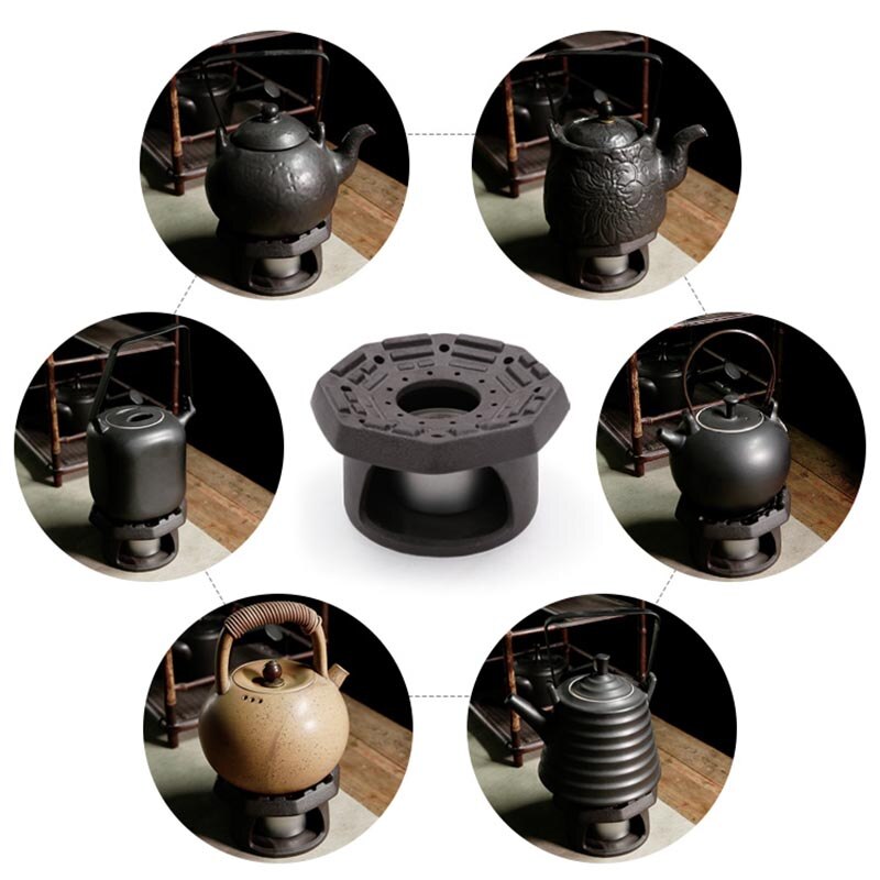 Lampe à alcool en céramique | Poterie, chauffage , réchaud, thé , poêle à thé grossière, bougie chauffante, thé, café, support de théière