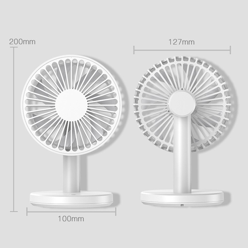 Fans Mini Handheld Fan Draagbare Oplaadbare Breeze Rustige Fan USB Ventilator Met Ventilatorstand Voor Thuisreis Outdoor Gebruik Color Grijs Grootte 3600mah
