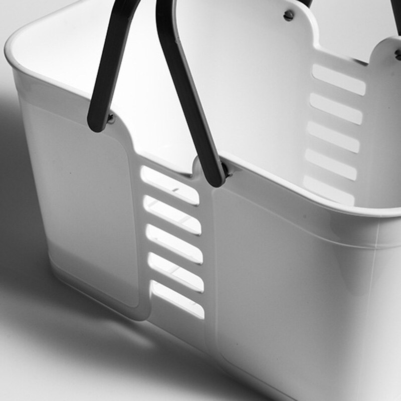 2 sett med vaskekurv oppbevaringskurv baderomsbad bærbar plastsåpeoppbevaringskurv