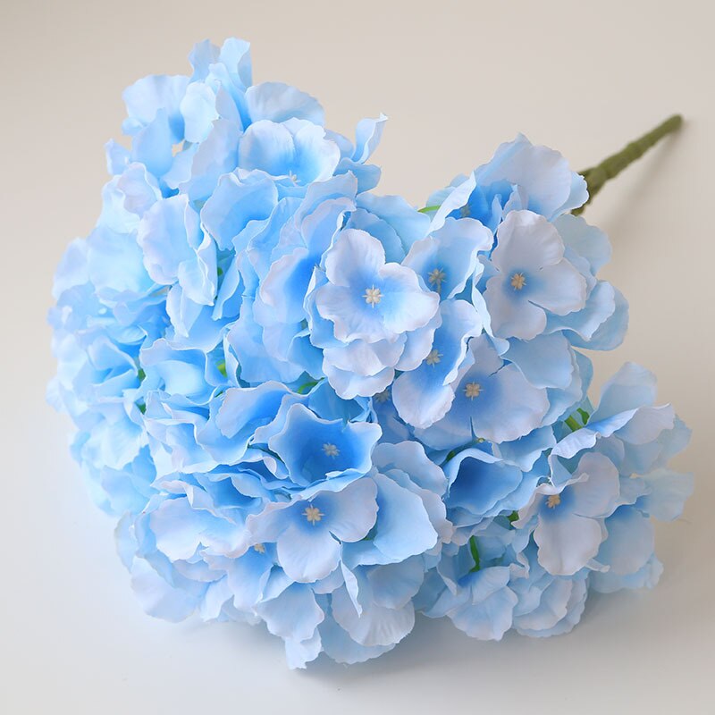 5 hoder bunt mallorca hortensia blomstergren simulering blomst bryllup dekorasjon rekvisitter blomstervegg hus fest dekor: Blå