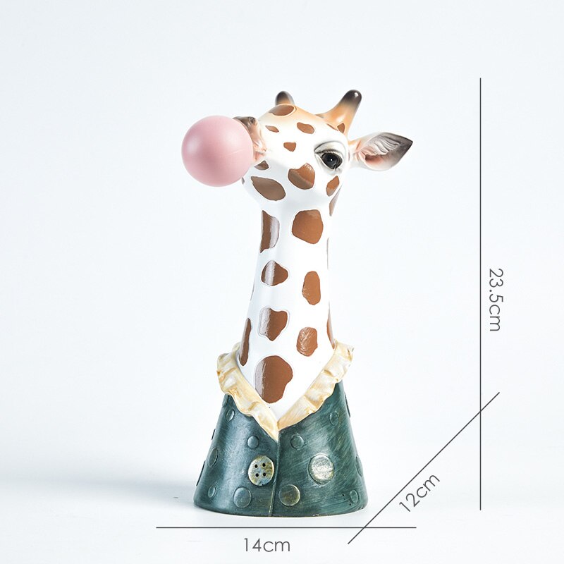 Hars Succulenten Bloem Planter Plant Pot Vazen Mand Cartoon Dier Hoofd Voor Home Decor: Giraffe