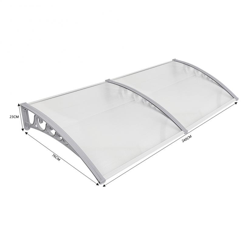 Outdoor Anti UV Ultralight DIY Sun Shelter Door Window Canopy Awning Shelter Front Back Porch Outdoor Door Shade Cover HWC: C