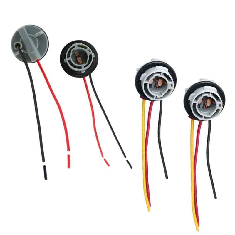 4 Pcs 15D Lamphouder Lampen P21/5W Adapter Base Socket Connector Plastic Auto Accessoires Voor Remlicht, 2 Pcs 1156 & 2 Stuks 115: Default Title