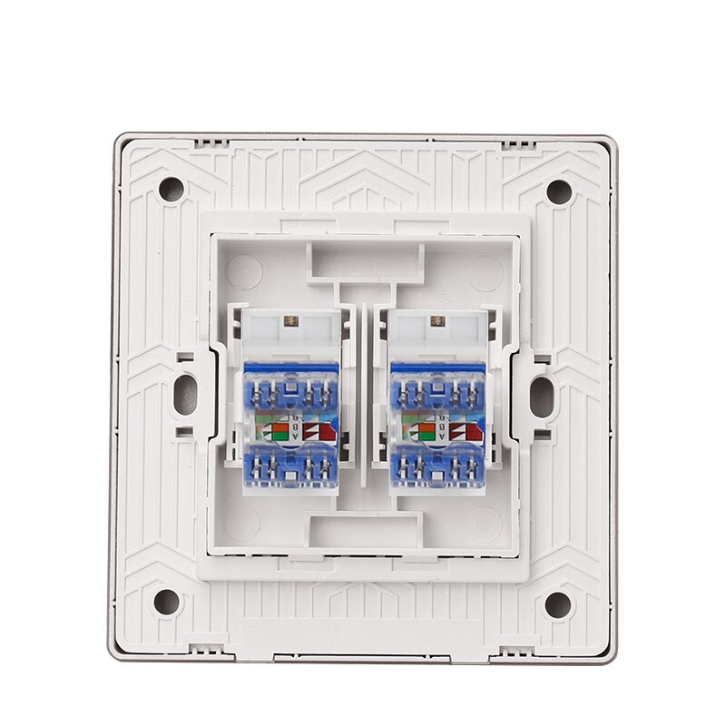 KEKA 86 Standard Computer Socket PC Panel CAT5 CAT6 Network Module RJ45 Cable Interface socket 2 Gang Internet Outlet