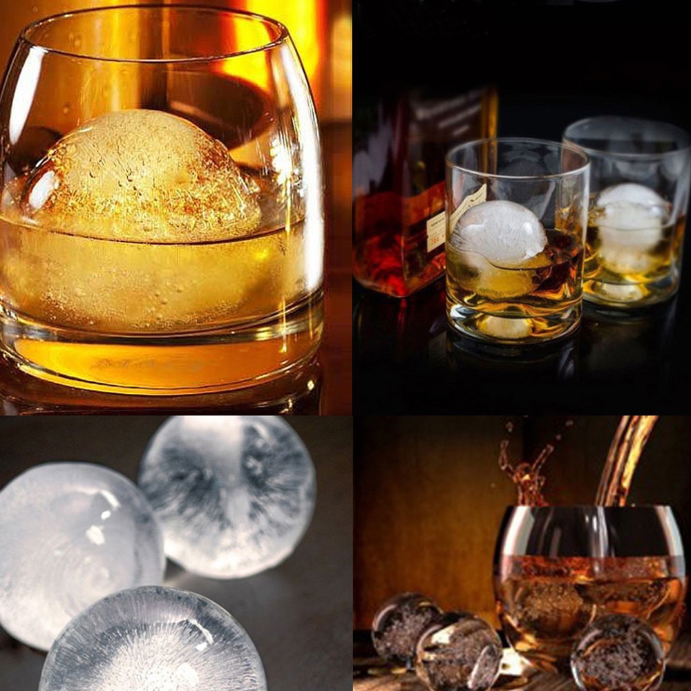 Cocktail Whiskey Ice Ball Maker Ice Cube Tray 6 Large Silicone Ice Molds Maker Kitchen Bar Accessories a804 12