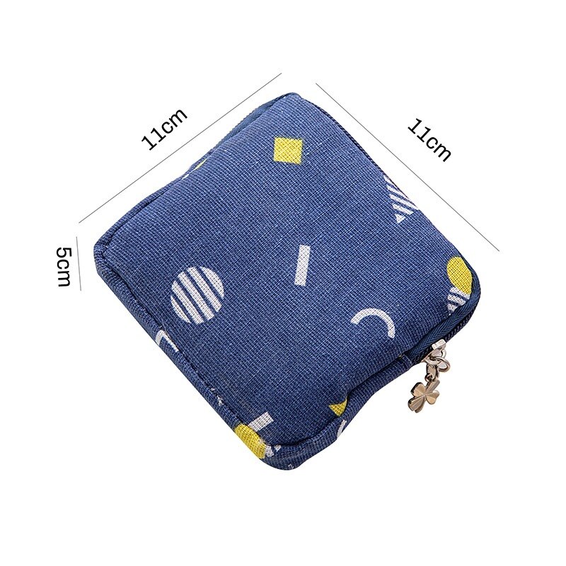 Women Girl Sanitary Pad Pouch Napkin Towel Storage Bag Credit Card Holder Coin Purse Cosmetics Headphone Case Sanitary Pouch: 12.5x12.5x5cm f