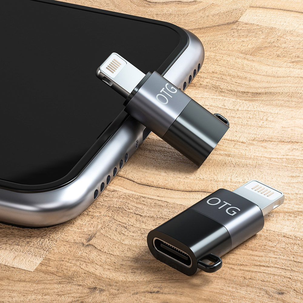 USB Type C to Lightning OTG Adapter 8 Pin For iPhone 14 13 12 11 Pro X XR XS Max iPad Microphone TYPE-C Audio Connector U Disk