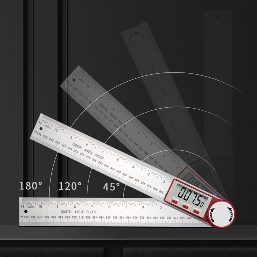 0-200mm 0-300mm Digital Meter Angle Inclinometer Angle Digital Ruler Electron Goniometer Protractor Angle Measuring Tool