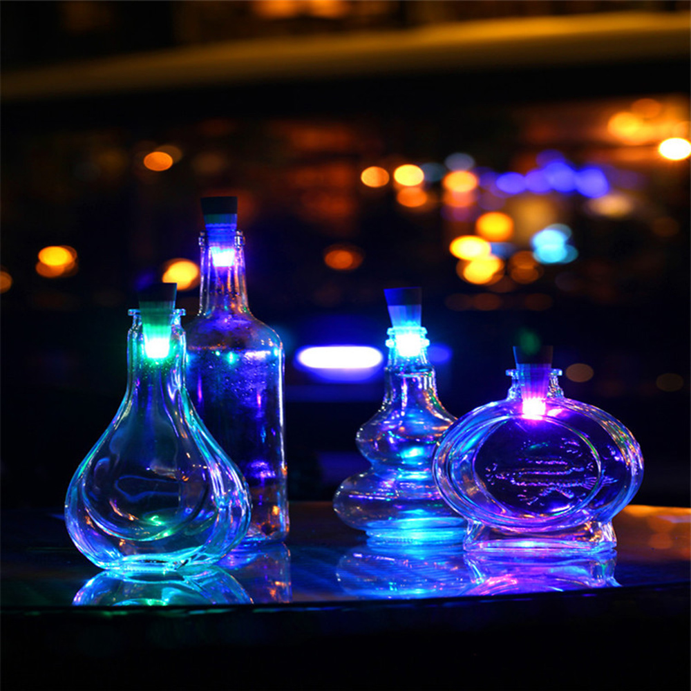 Aimkeeg 1pc usb oppladbare flaskelys premie flaskekork korkstopplampe romantiske korklys hvit/fargerike