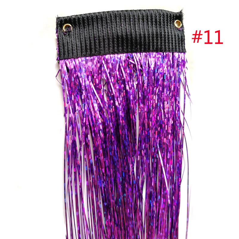 Haarversiering, glitterhaarvlechten, haarextensies met clip, highlights, nep haarstrengen, clip-in bling haaraccessoires: 11