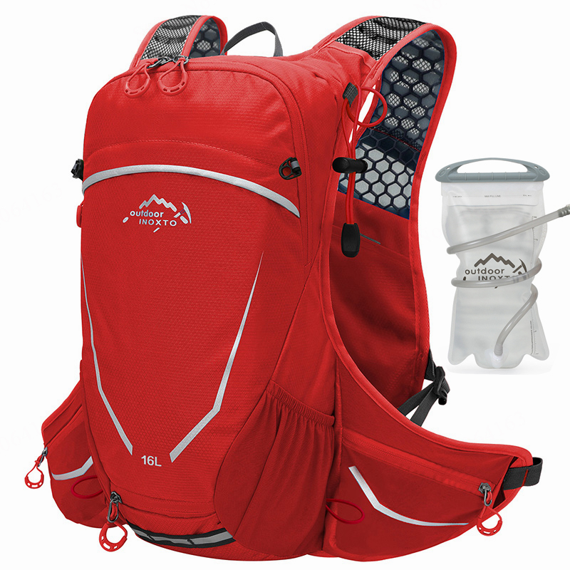 INOXTO-mochila de ciclismo impermeable para exteriores, bolsas de bicicleta de montaña, Maratón, deporte, Camping, senderismo, hidratación, 16L: Color dorado