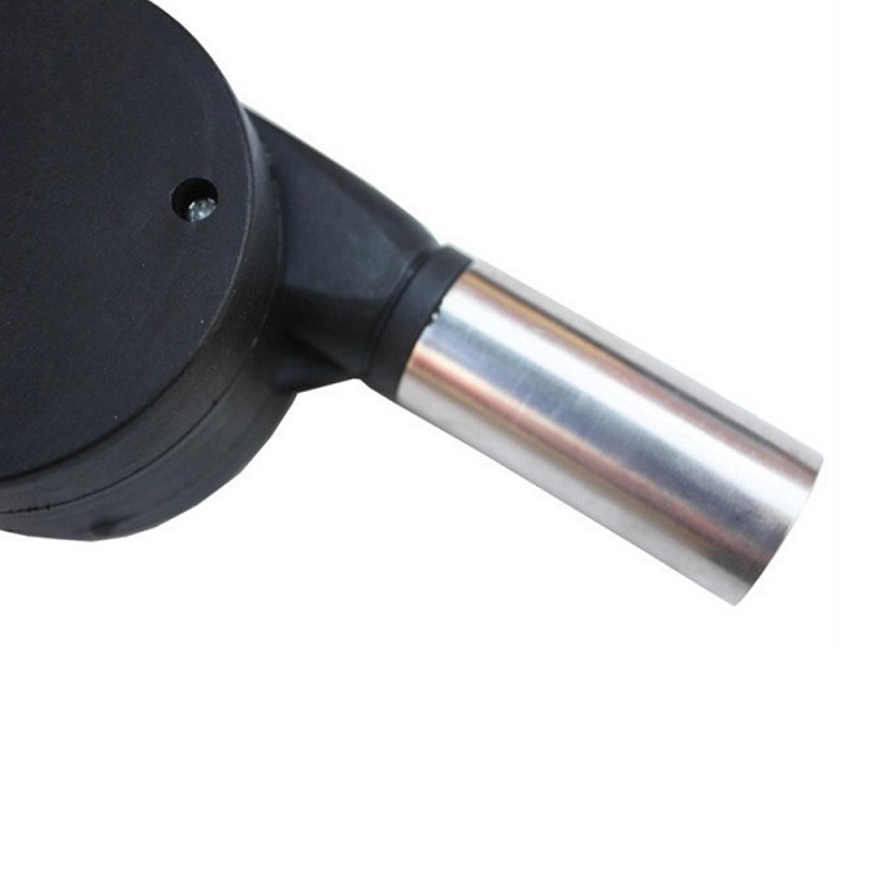 25*8cm Cooking Useful Outdoor Useful Hand Crank Barbecue Fan Air Blower Cooking BBQ Briquettes Black Air Blower