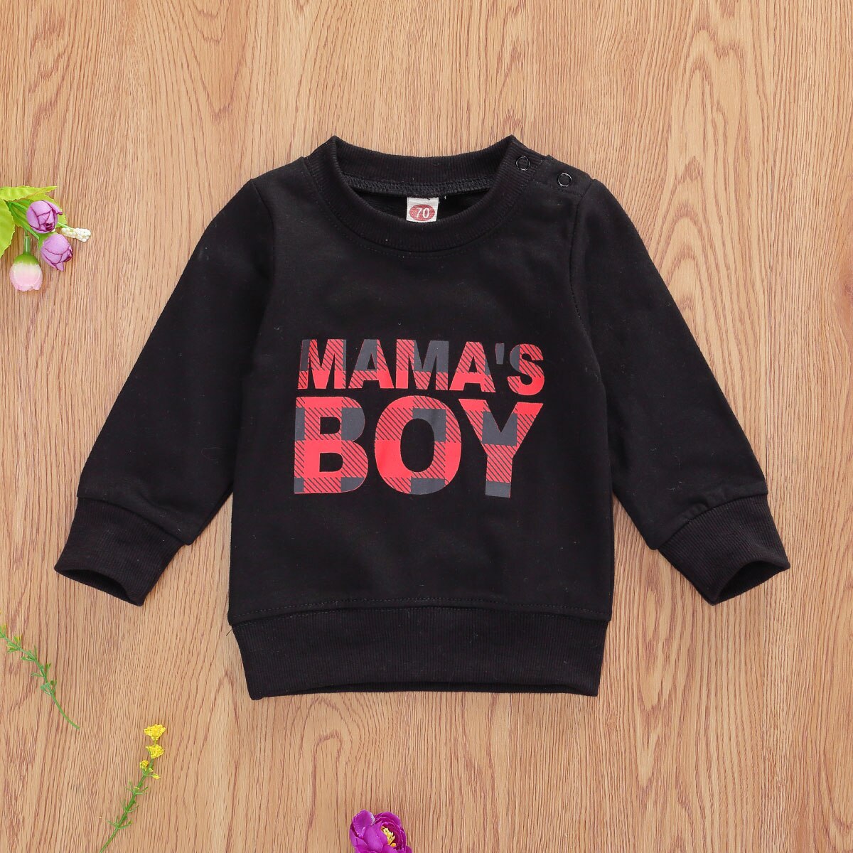 Recién Nacido niño niña sudadera bebé otoño primavera negro blanco letra estampado manga larga Tops sudadera 0-24M