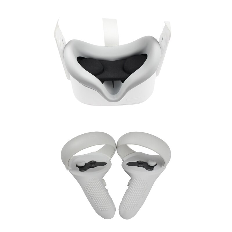 VR Accessorie Set Protective Cover For Oculus Quest 2 VR Touch Controller With Knuckle Strap Handle Grip For Oculus Quest2