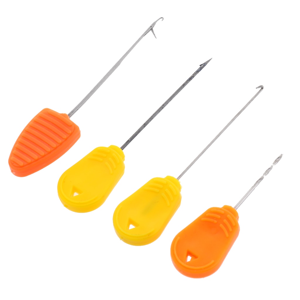 Juego de aguja de carnada para pesca de carpa, accesorios de pesca, 4 Uds.