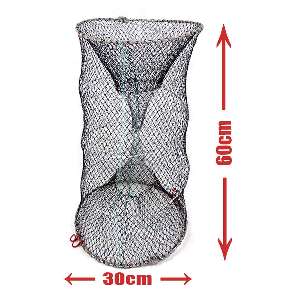Plase de pescuit china, capcană de crab, cuști de rețea, plasă de nailon pentru creveți, cușcă de pescuit automată, capcană pliabilă, plasă turnată pliabilă: 2 h 3060
