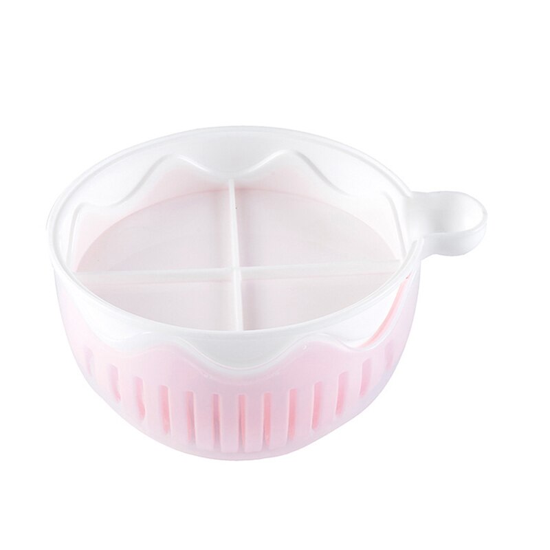 Kitchen fruit Salad Cut Vegetable Storage Box Filter Bowl Wavy Vegetable And Fruit Salad Maker Kitchen Gadget: Pink