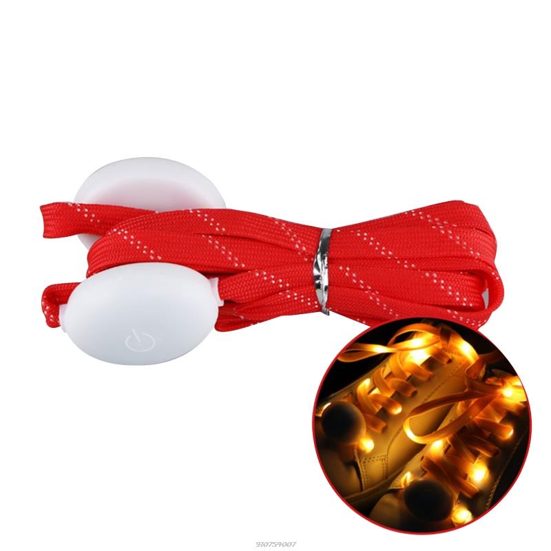 LED accendi lacci per scarpe luce lampeggiante incandescente LED lacci divertenti luminosi lacci per scarpe luminosi colorati per adolescenti adulti F92E: Red