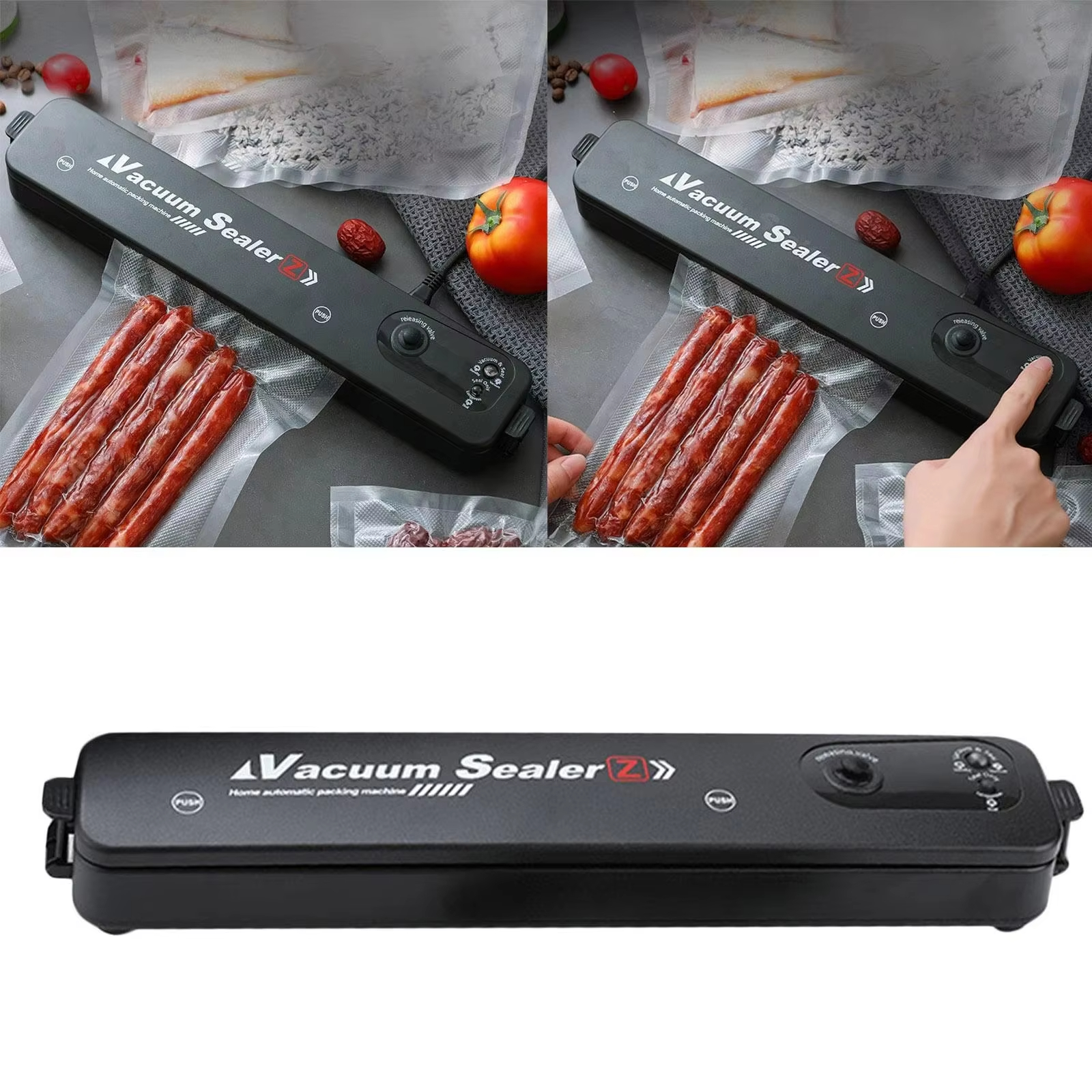 Automatische Verpackungsmaschine für Lebensmittel, Vakuumversiegelungsmaschine, tragbarer Haushalt, Vakuum-Lebensmittelversiegelung, Küchenhelfer, 220 V