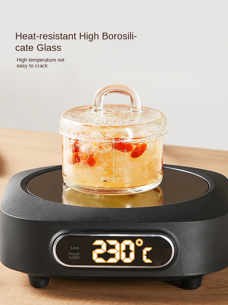 COOKER KING Steamed Egg Bowl Slow Cooker Borosilicate Glass Cubilose Stewing Small Bowl Tureen Baby Tableware