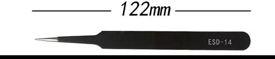 Precisie roestvrij staal industriële pincet voor elektronische componenten onderhoud en antistatische pincet vetus