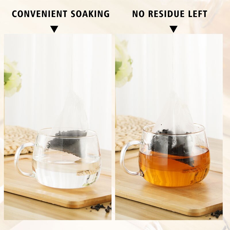 50Pcs/Bag Multi Specification Nylon Thread Drawing Tea Bag Disposable Tea Maker Food Grade Tea Filtering Manual Loading Bulk Tea