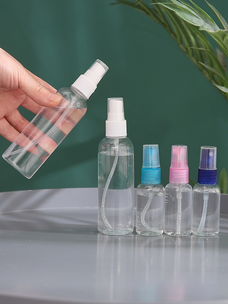 1Pcs 30Ml/50Ml/100Ml Portable Spray Flessen Kan Wassen Invulbare Flessen Willekeurige Kleur Transparant plastic Flessen Mini Opbergdoos